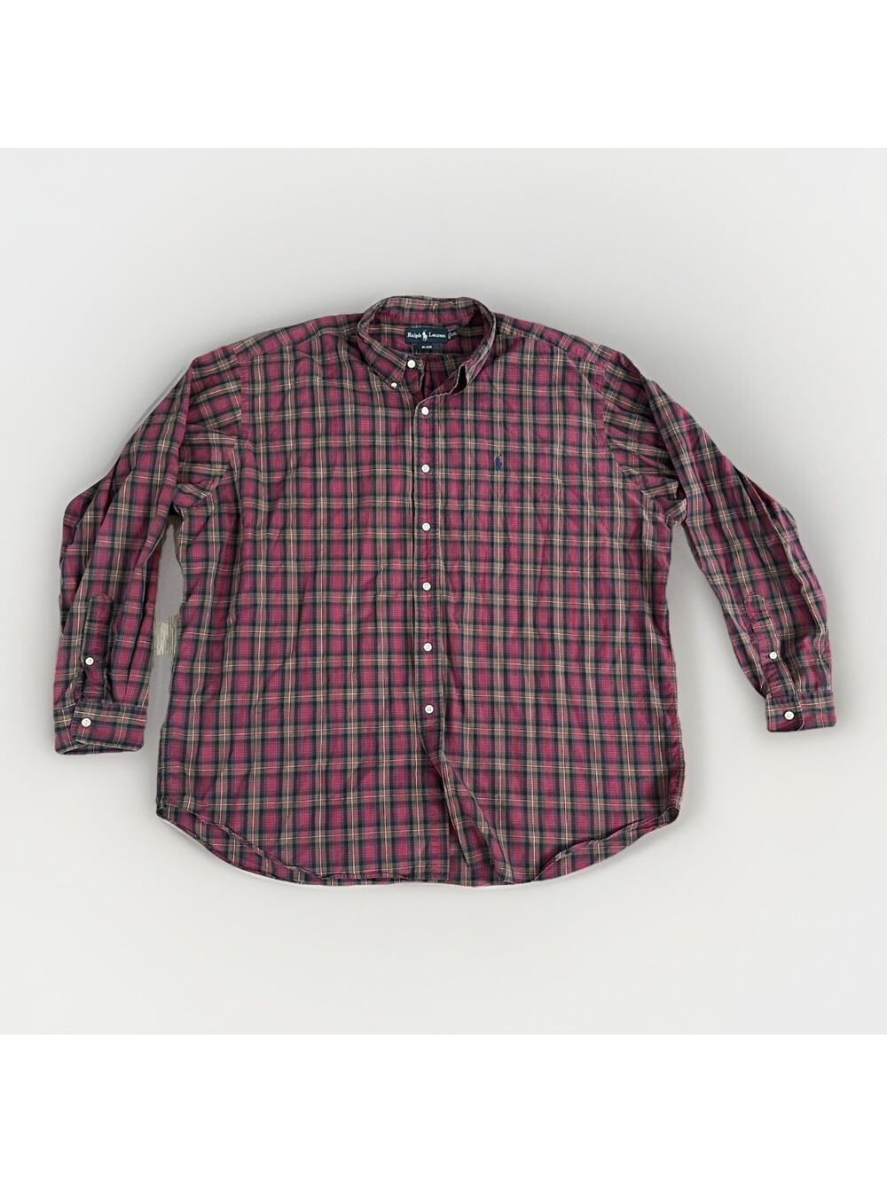 Polo Ralph Lauren Blake Mens XXL Long Sleeve Red Plaid Button Down Shirt